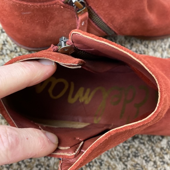 Sam Edelman Rust Red Packer Suede Ankle Bootie - Picture 7 of 10